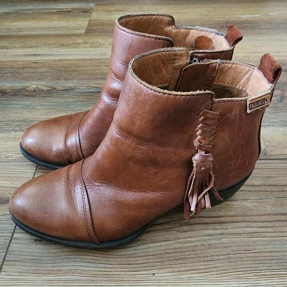 Pikolinos Baqueira Western Ankle Cowboy Boots Womens 38 7.5 - 8 Brown - Picture 5 of 15